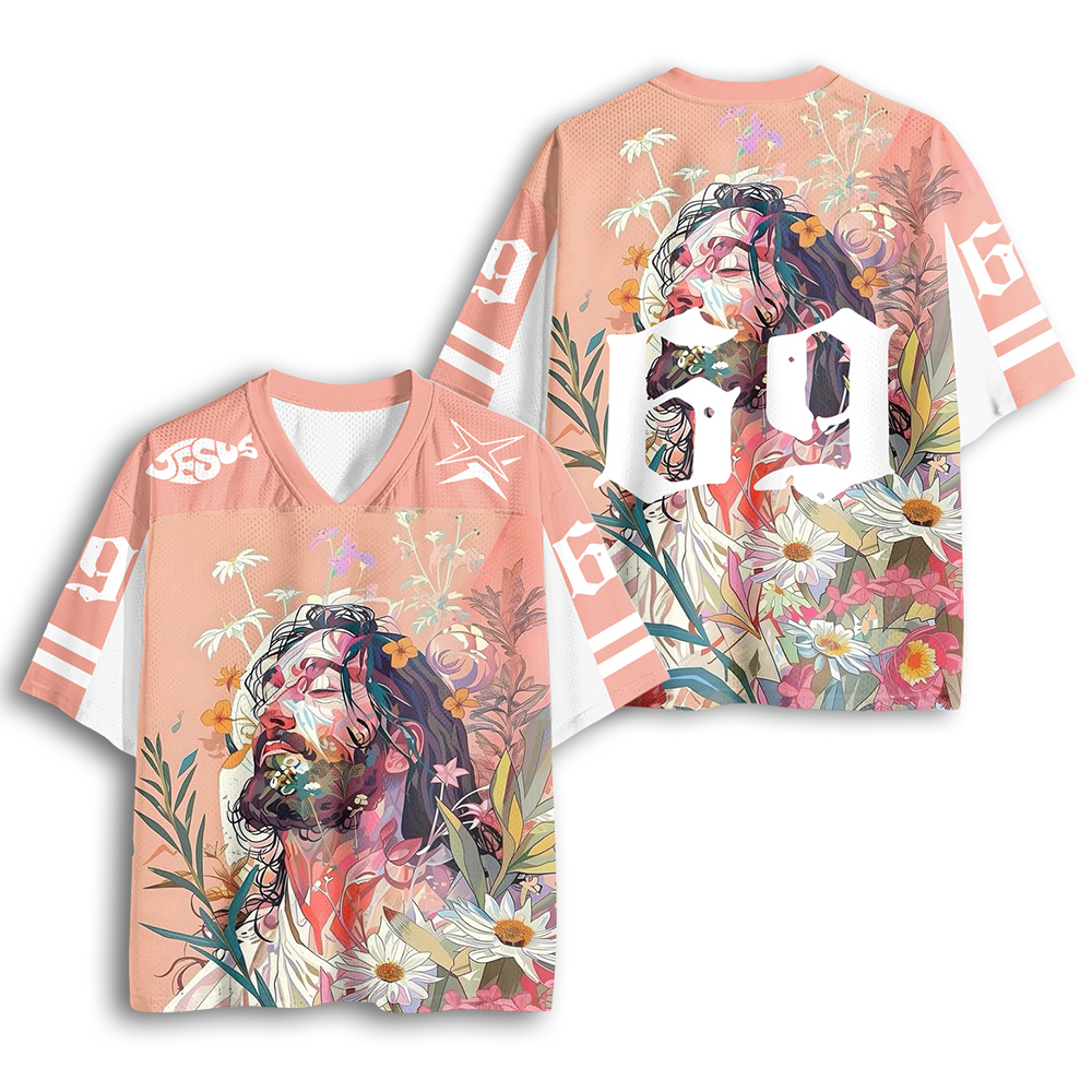 Baddiecat Jesus In Bloom Mesh Jersey