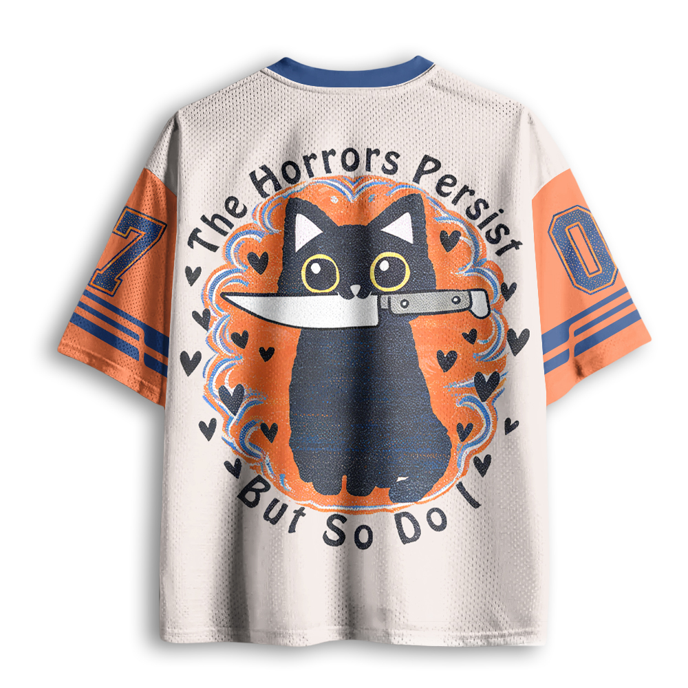 Baddiecat Terrifying Black Cat Mesh Jersey