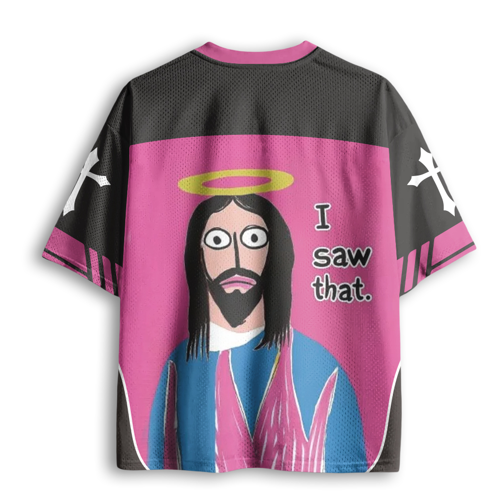 Baddiecat Jesus I Saw That Mesh Jersey