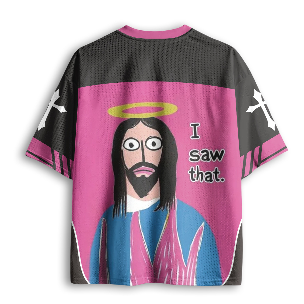 Baddiecat Jesus I Saw That Mesh Jersey
