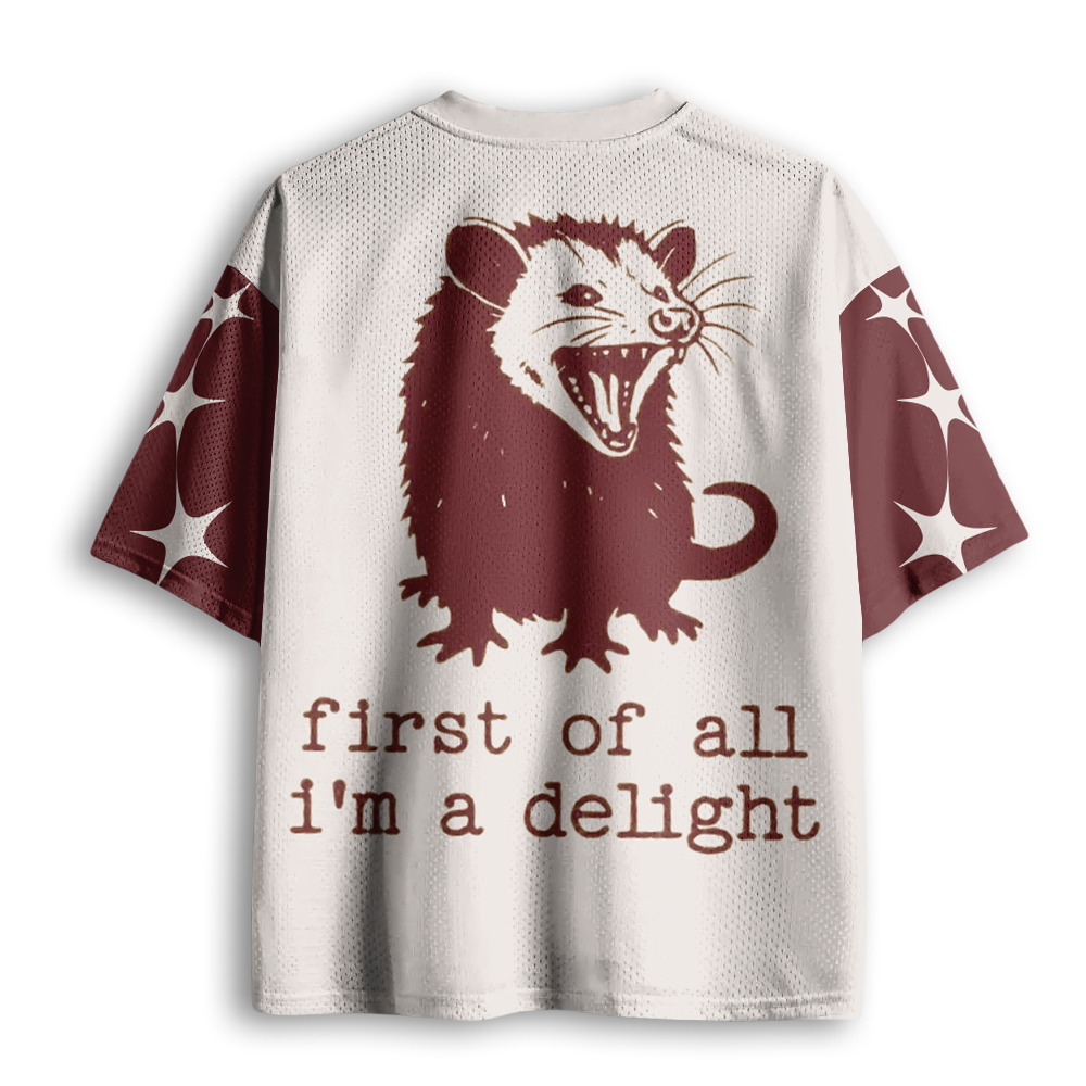 Baddiecat First Of All I'm A Delight Mesh Jersey