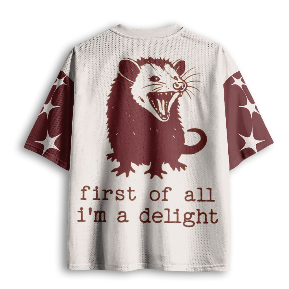 Baddiecat First Of All I'm A Delight Mesh Jersey