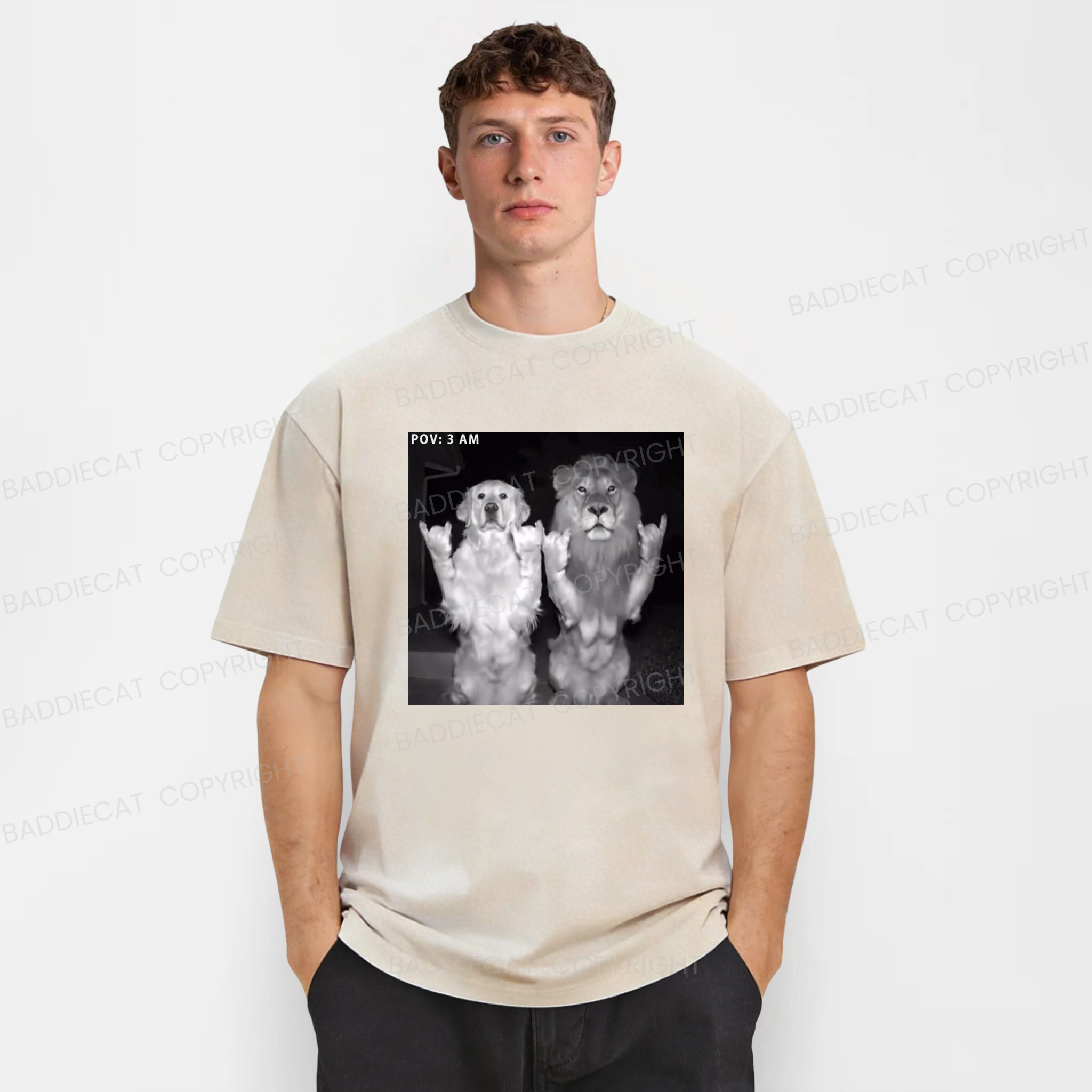 Baddiecat POV 3AM Dancing Washed T-shirt