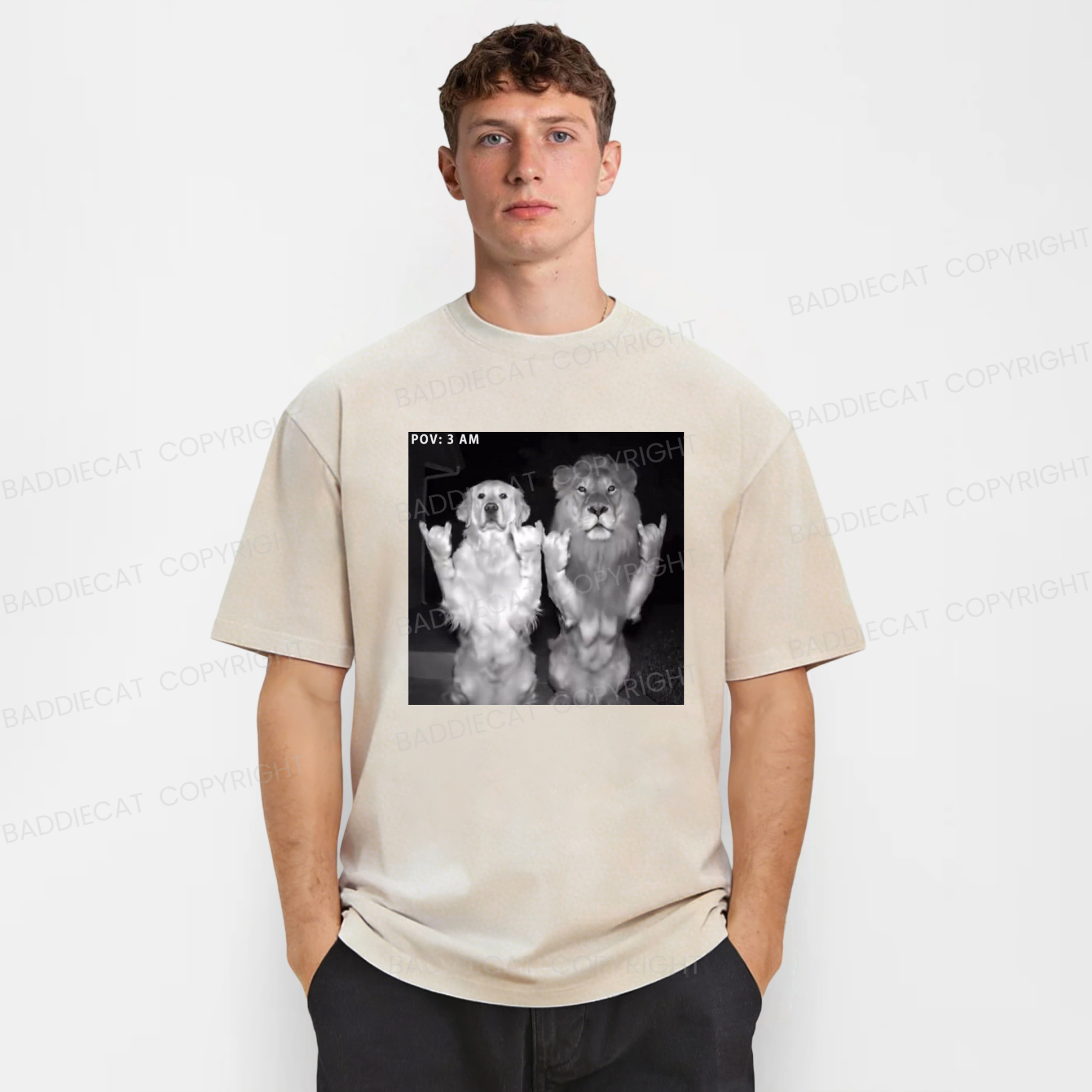 Baddiecat POV 3AM Dancing Washed T-shirt