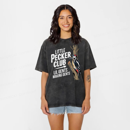 Baddiecat Little Pecker Club Washed T-shirt