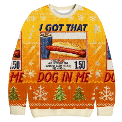 Baddiecat I Got That Dog In Me Christmas Ugly Sweatshirt