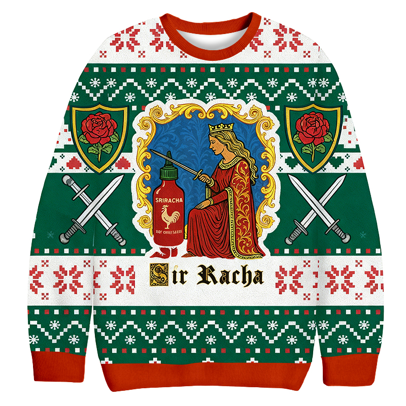 Baddiecat Sir Racha Christmas Ugly Sweatshirt