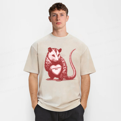 Baddiecat Absolutely Not Opossum Meme Washed T-shirt