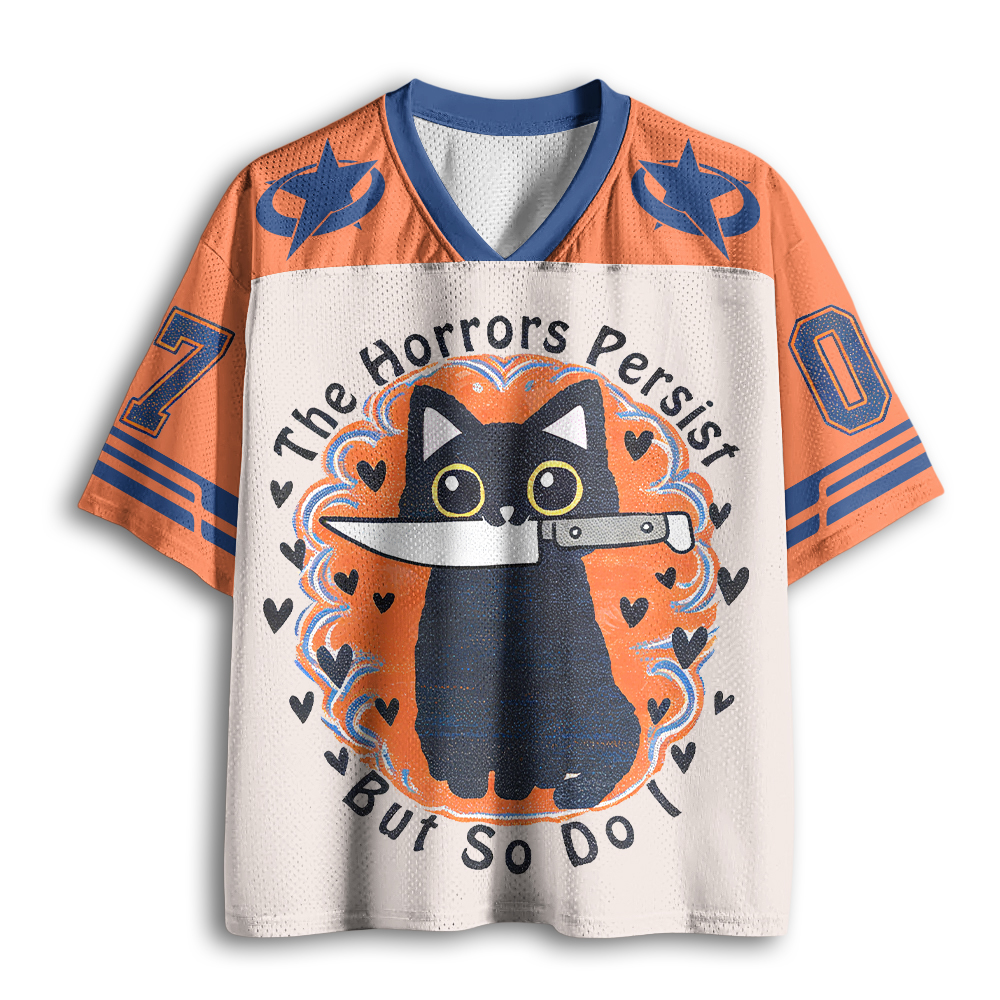 Baddiecat Terrifying Black Cat Mesh Jersey