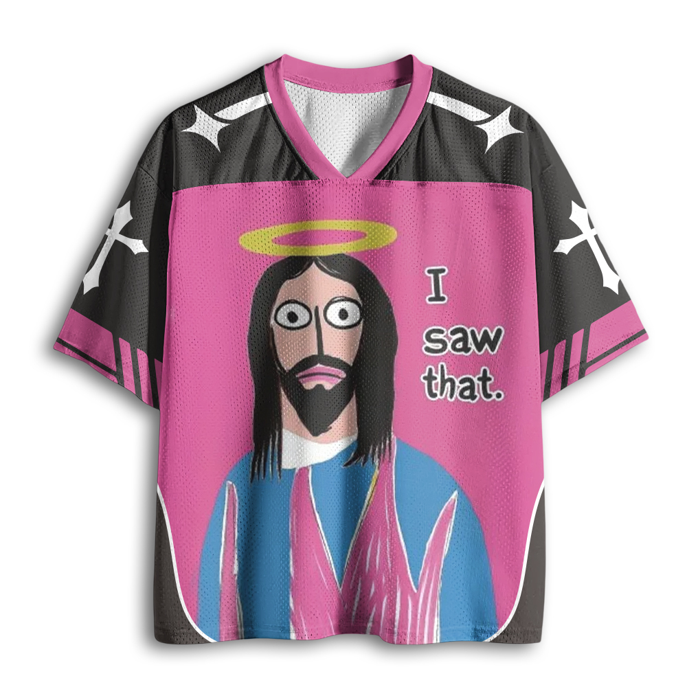 Baddiecat Jesus I Saw That Mesh Jersey