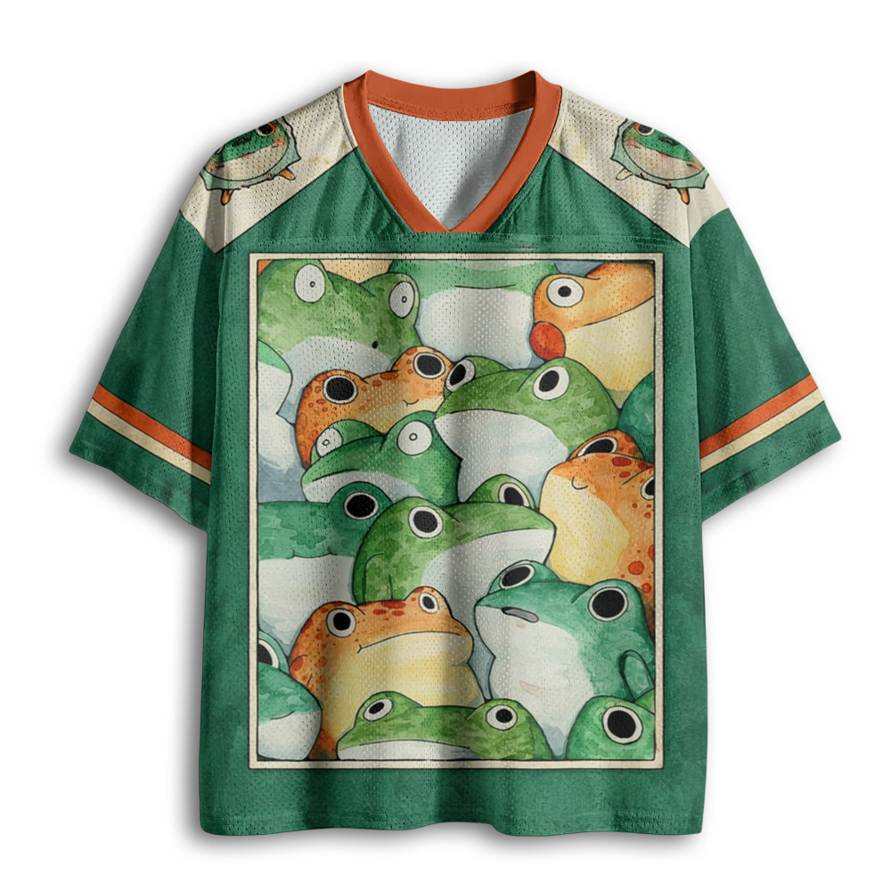 Baddiecat Funny Frogs Mesh Jersey