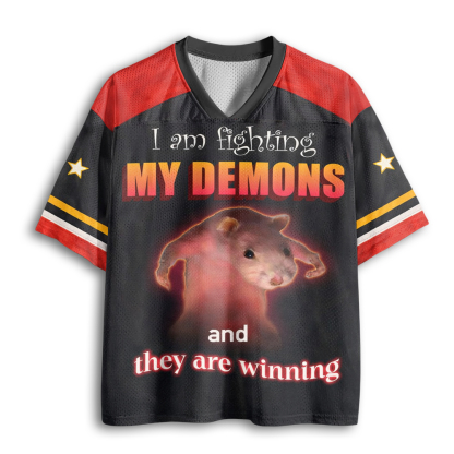Baddiecat I Am Fighting My Demons Mesh Jersey