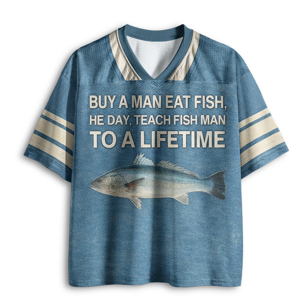 Baddiecat Buy A Man Eat Fish Mesh Jersey