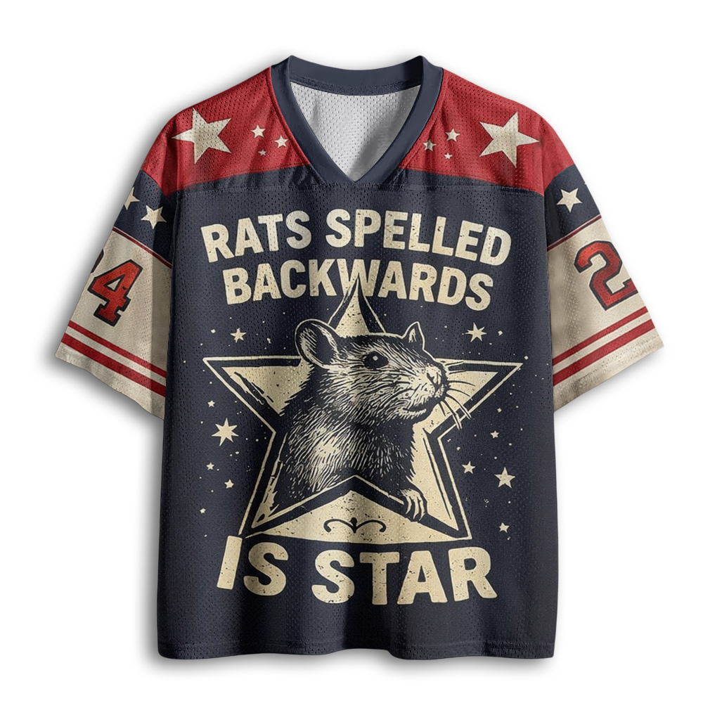 Baddiecat Rats Spelled Backwards Is Star Mesh Jersey