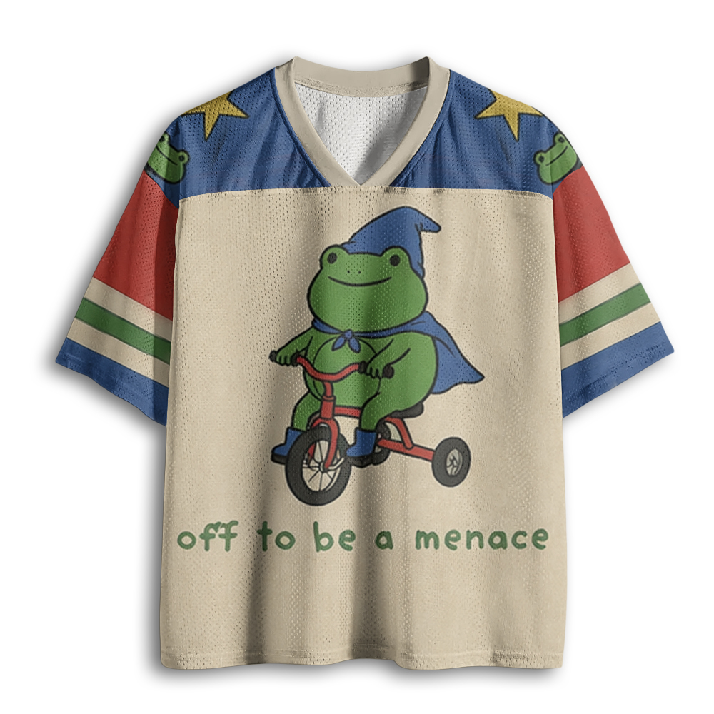 Baddiecat Off to Be A Menace Unhinged Frog Mesh Jersey