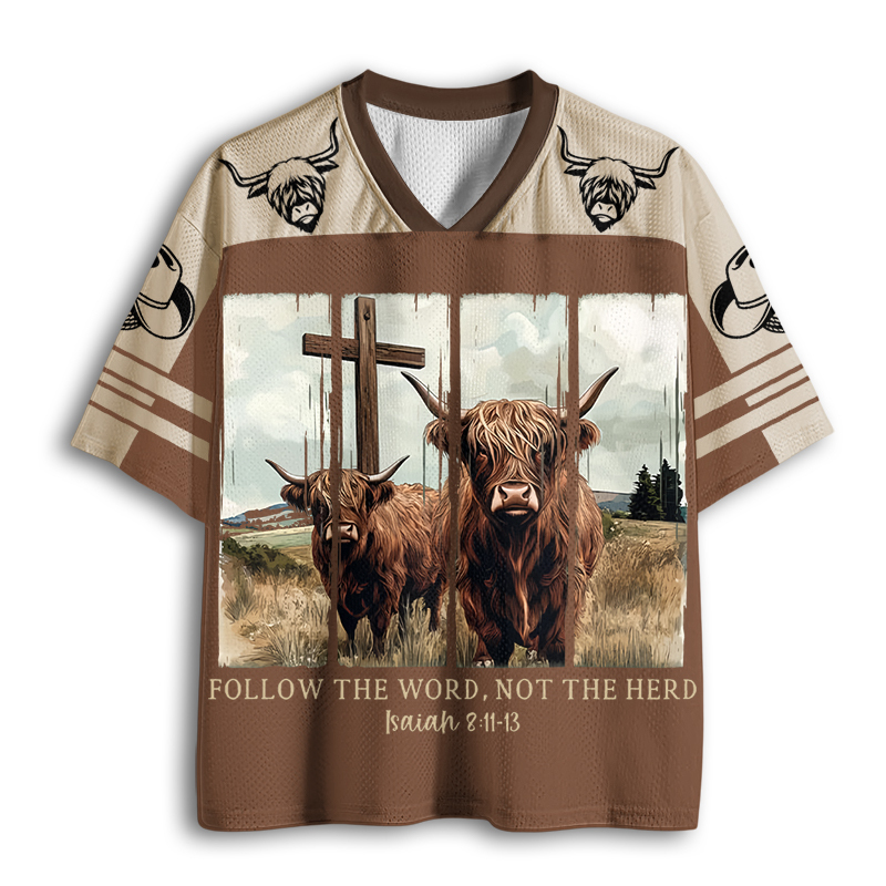 Baddiecat Highland Cow Mesh Jersey