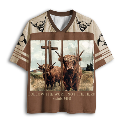 Baddiecat Highland Cow Mesh Jersey
