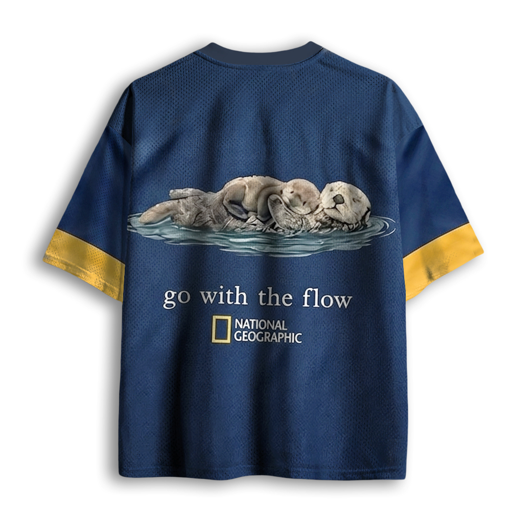 Baddiecat Funny Go With The Flow Mesh Jersey