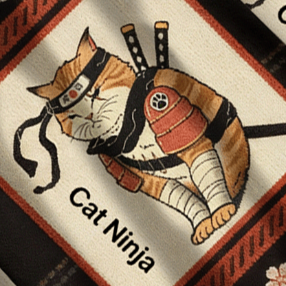 Baddiecat Japanese Tokyo Cat Ninja Ugly Sweatshirt