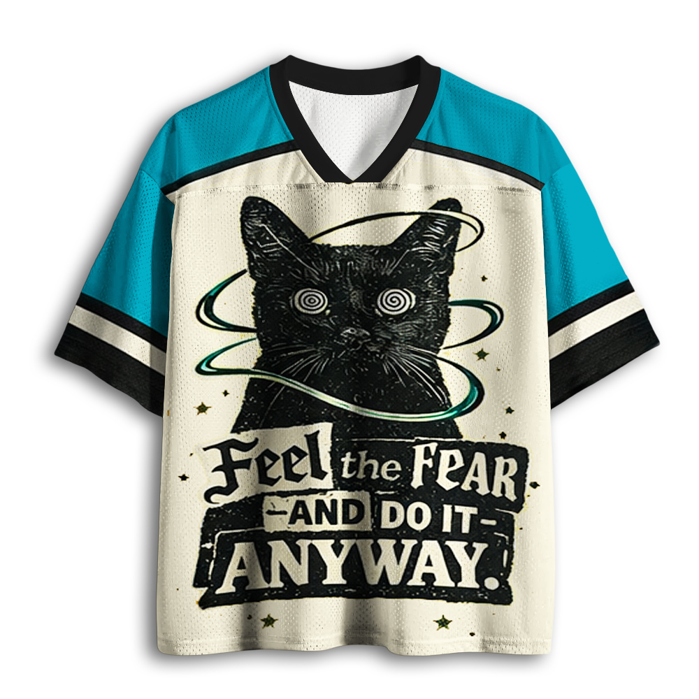 Baddiecat Feel The Fear And Do It Anyway Mesh Jersey