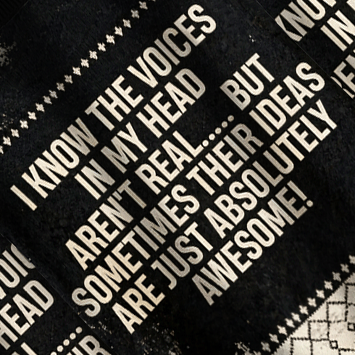 Baddiecat I Know The Voices In My Head Aren't Real Christmas Ugly Sweatshirt