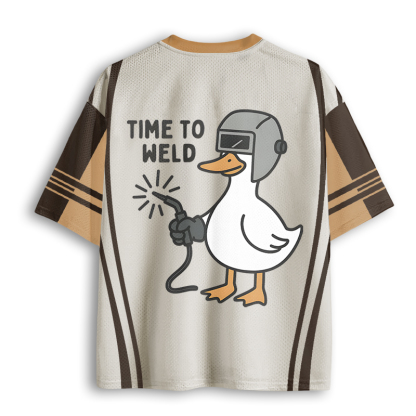 Baddiecat Funny Welder Mesh Jersey