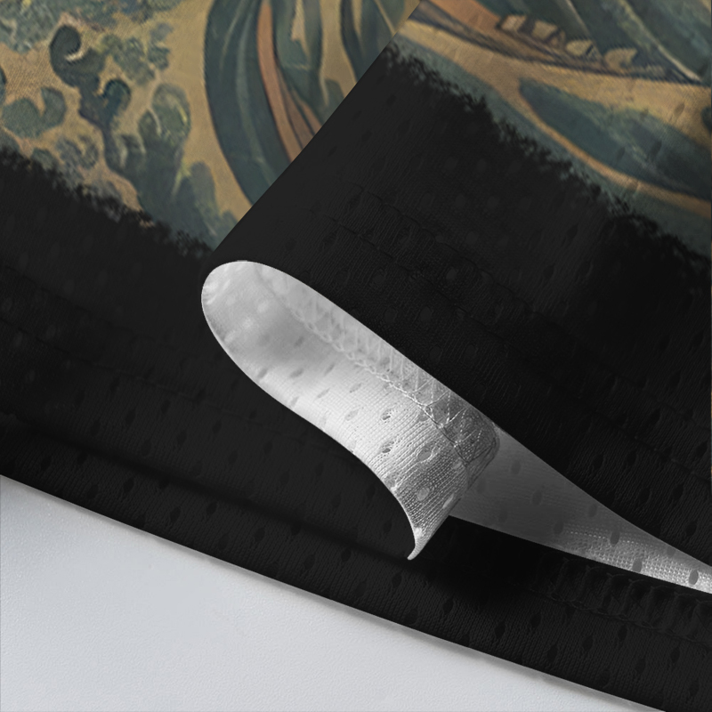 Baddiecat Japanese Wave Art Cat-Zilla Mesh Jersey