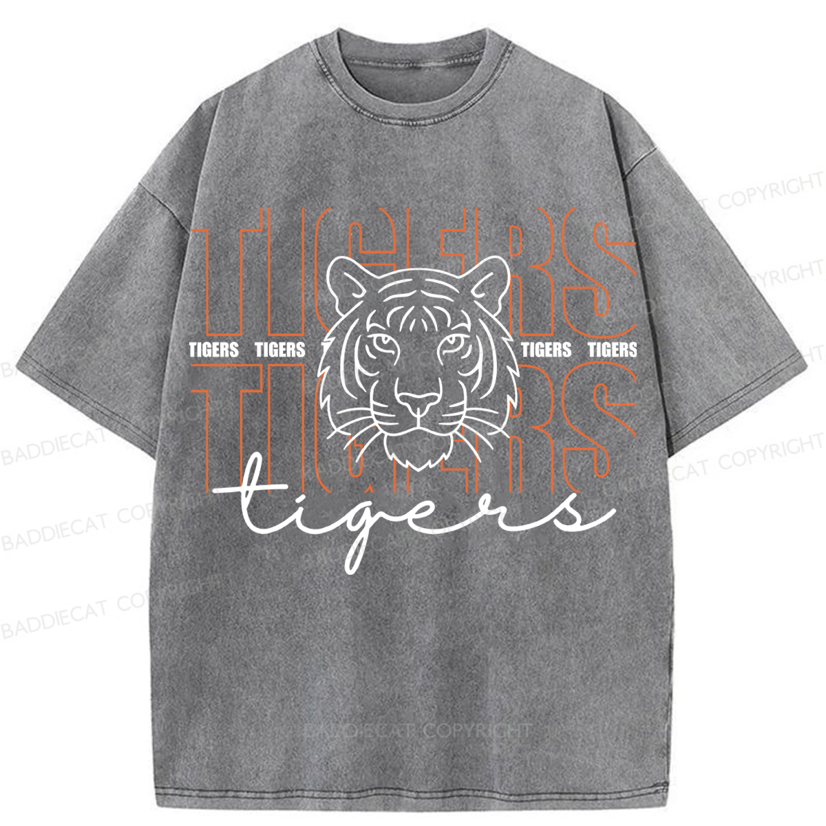 Baddiecat Tiger Washed T-shirt