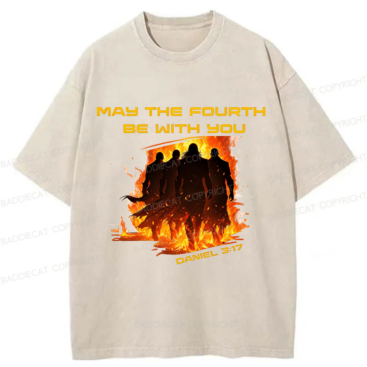 Baddiecat May The Force Be With You Washed T-shirt