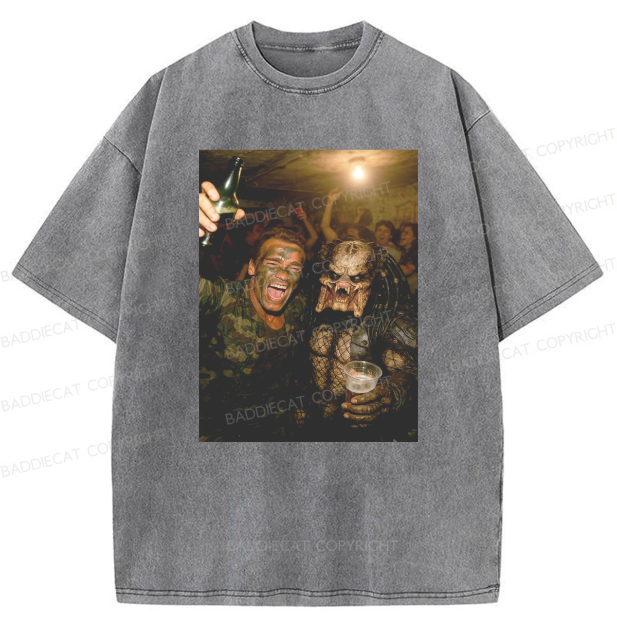 Baddiecat Predator 90S Washed T-shirt