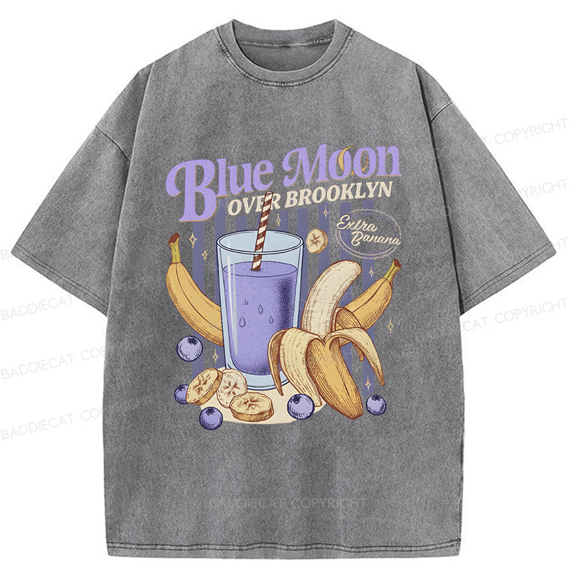 Baddiecat Blue Moon Washed T-shirt