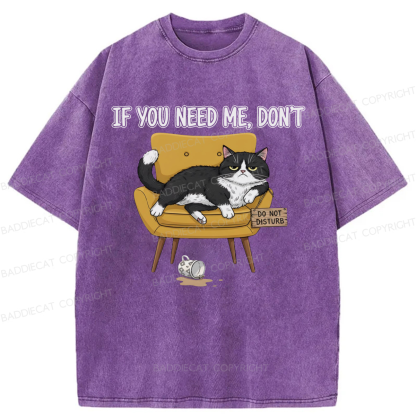 Baddiecat If You Need Me Washed T-shirt