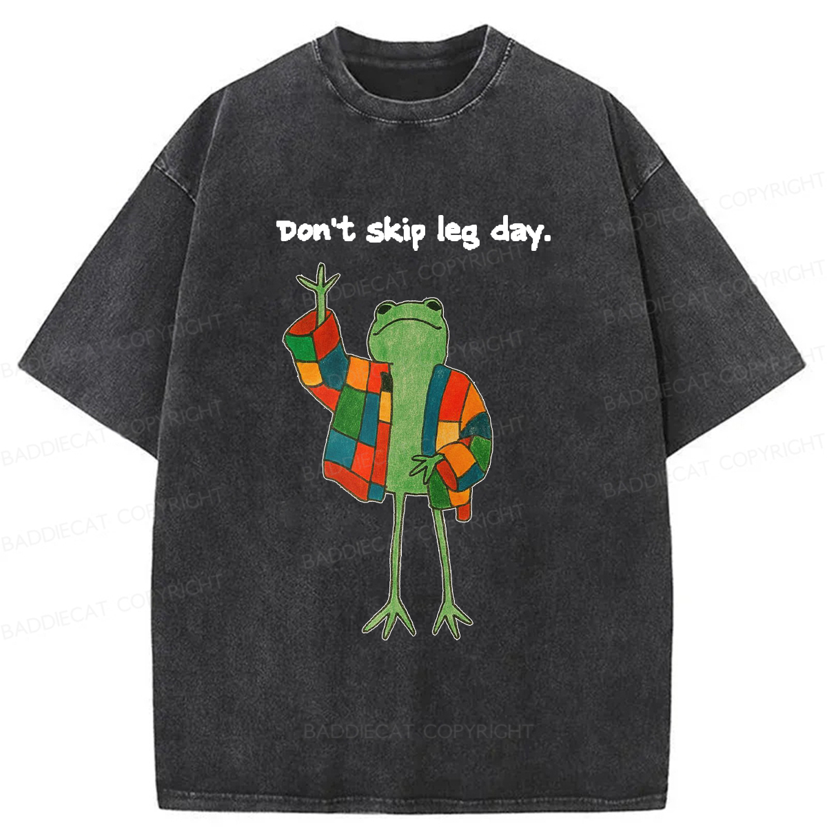 Baddiecat Model Frog Washed T-shirt