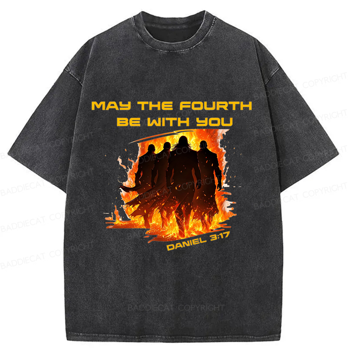 Baddiecat May The Force Be With You Washed T-shirt