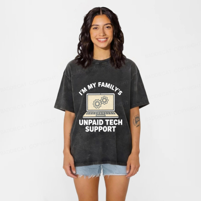 Baddiecat Humorous Quotes Washed T-shirt
