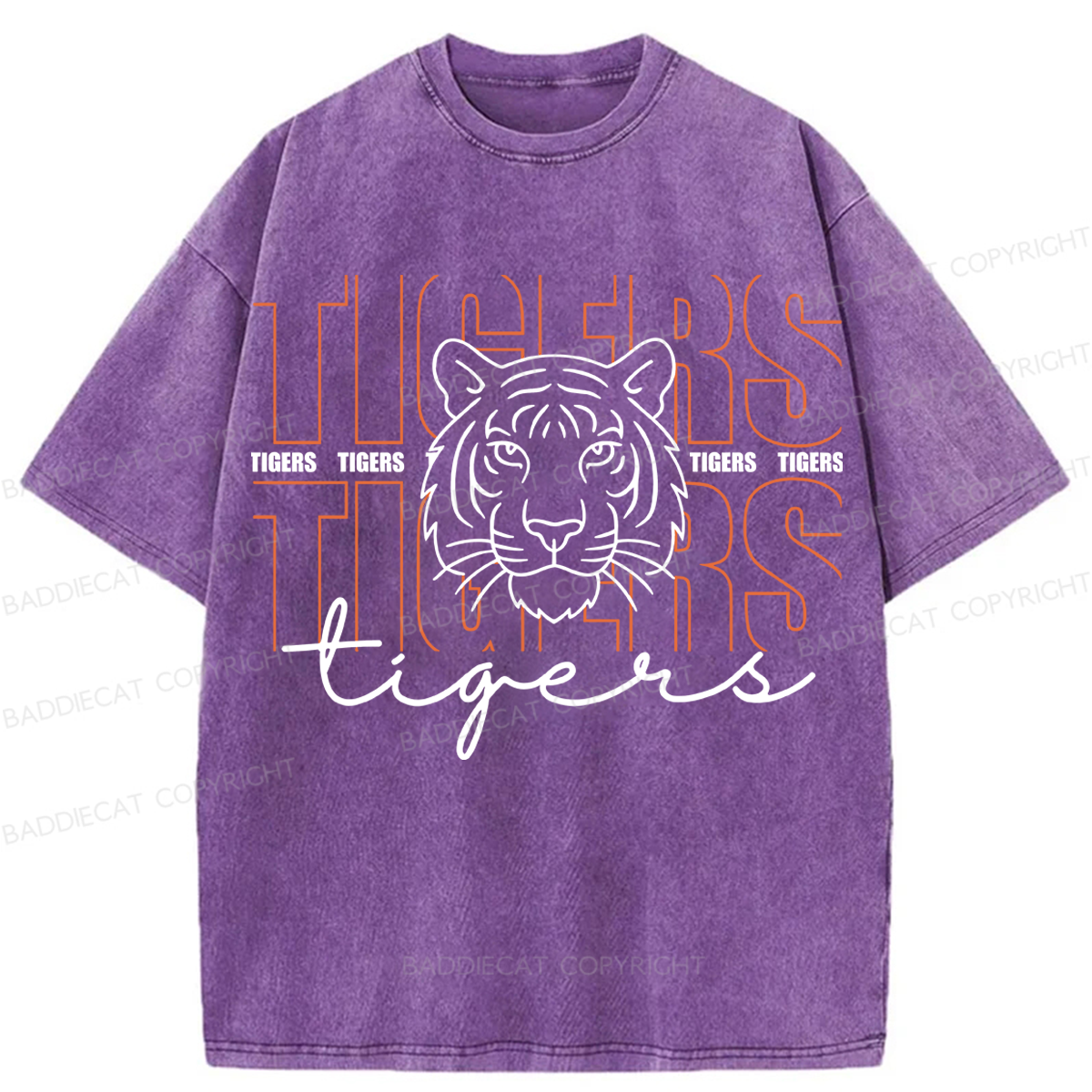 Baddiecat Tiger Washed T-shirt