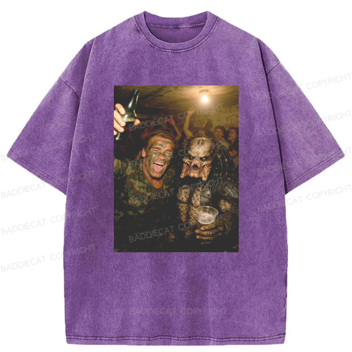 Baddiecat Predator 90S Washed T-shirt