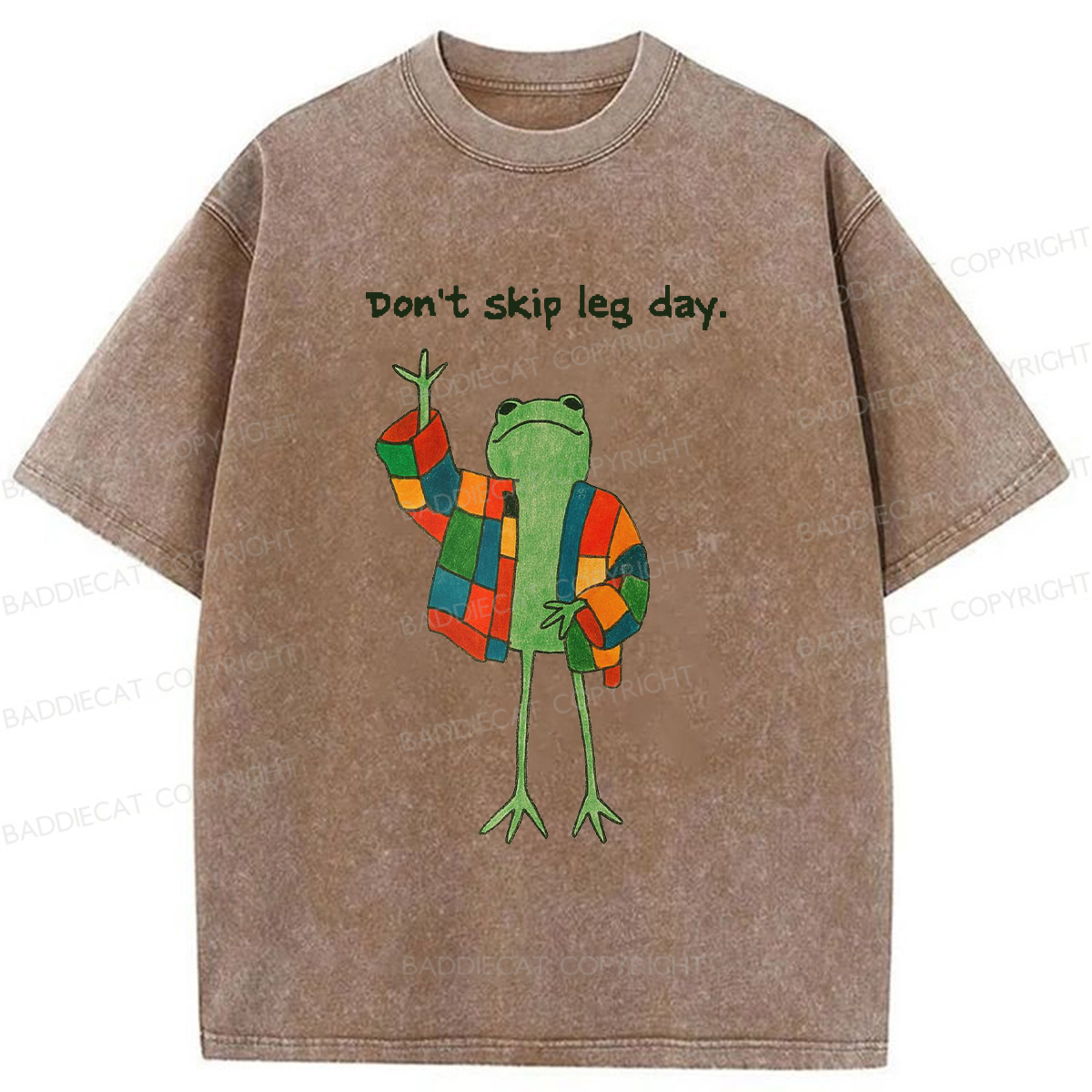 Baddiecat Model Frog Washed T-shirt