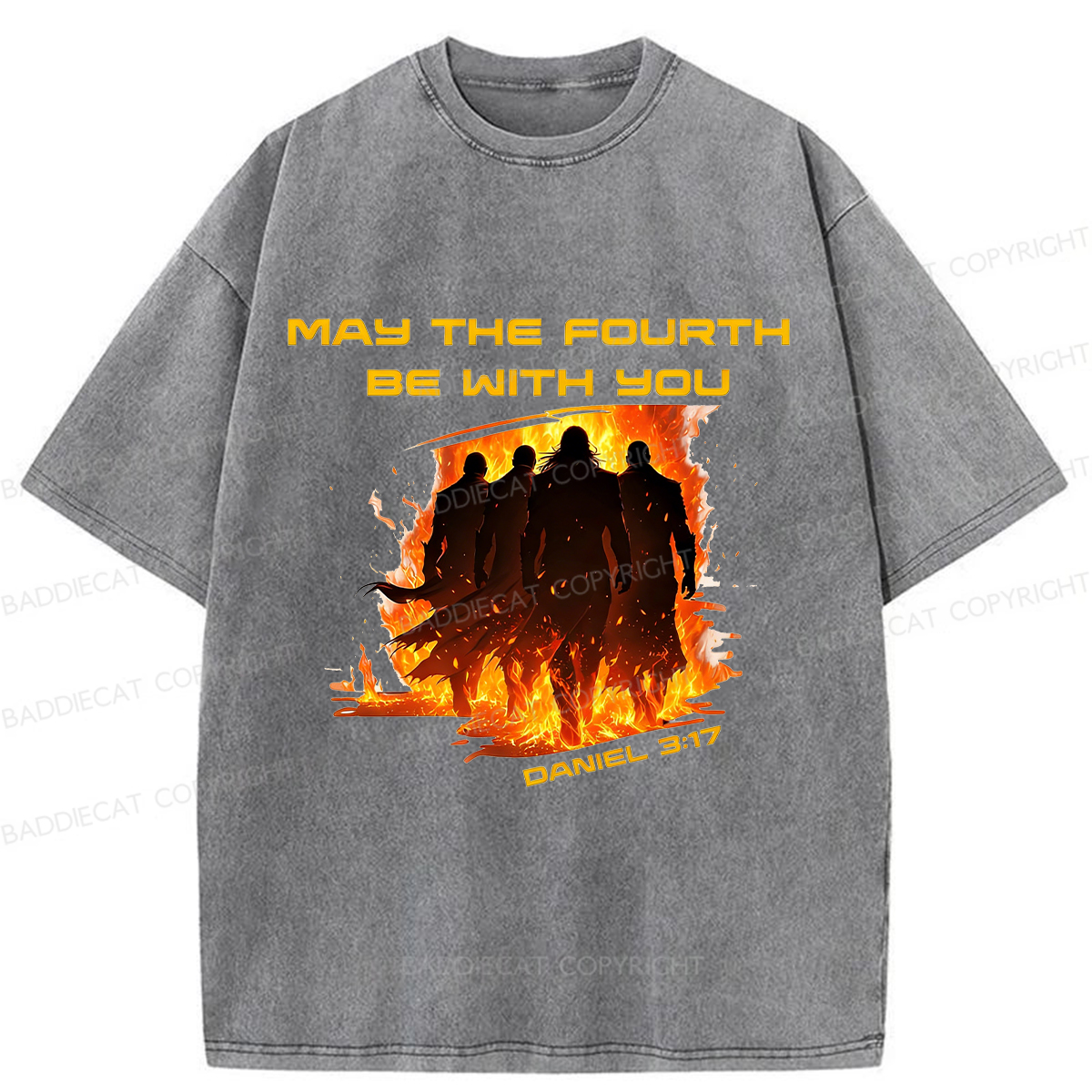 Baddiecat May The Force Be With You Washed T-shirt