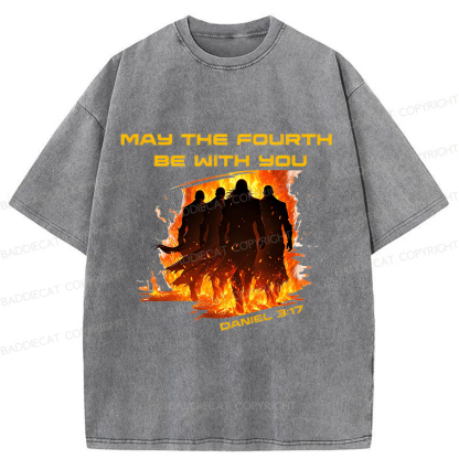 Baddiecat May The Force Be With You Washed T-shirt