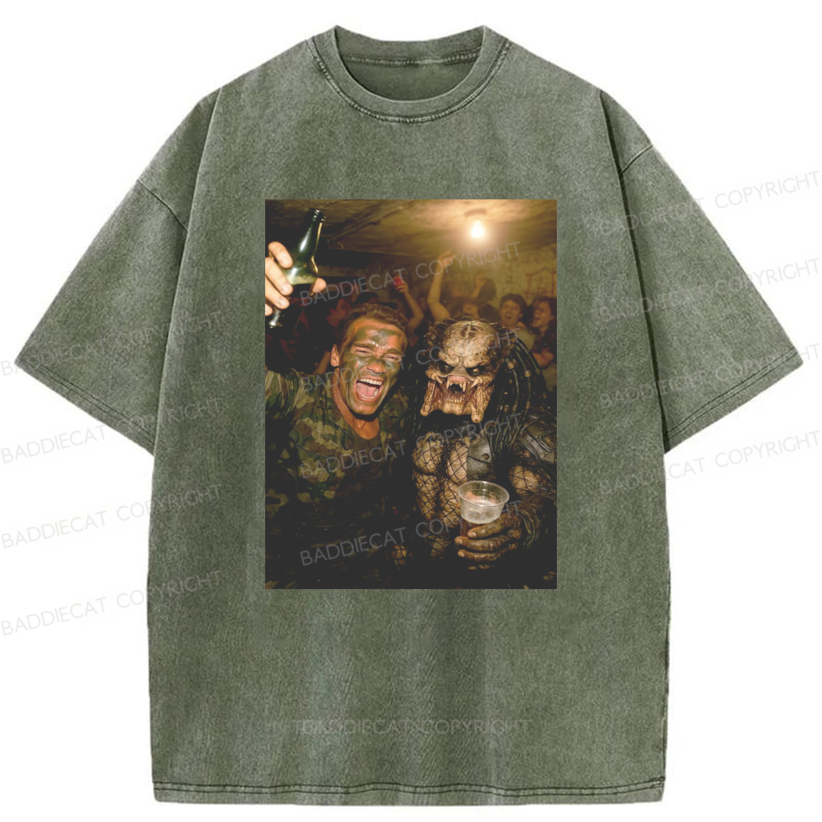 Baddiecat Predator 90S Washed T-shirt
