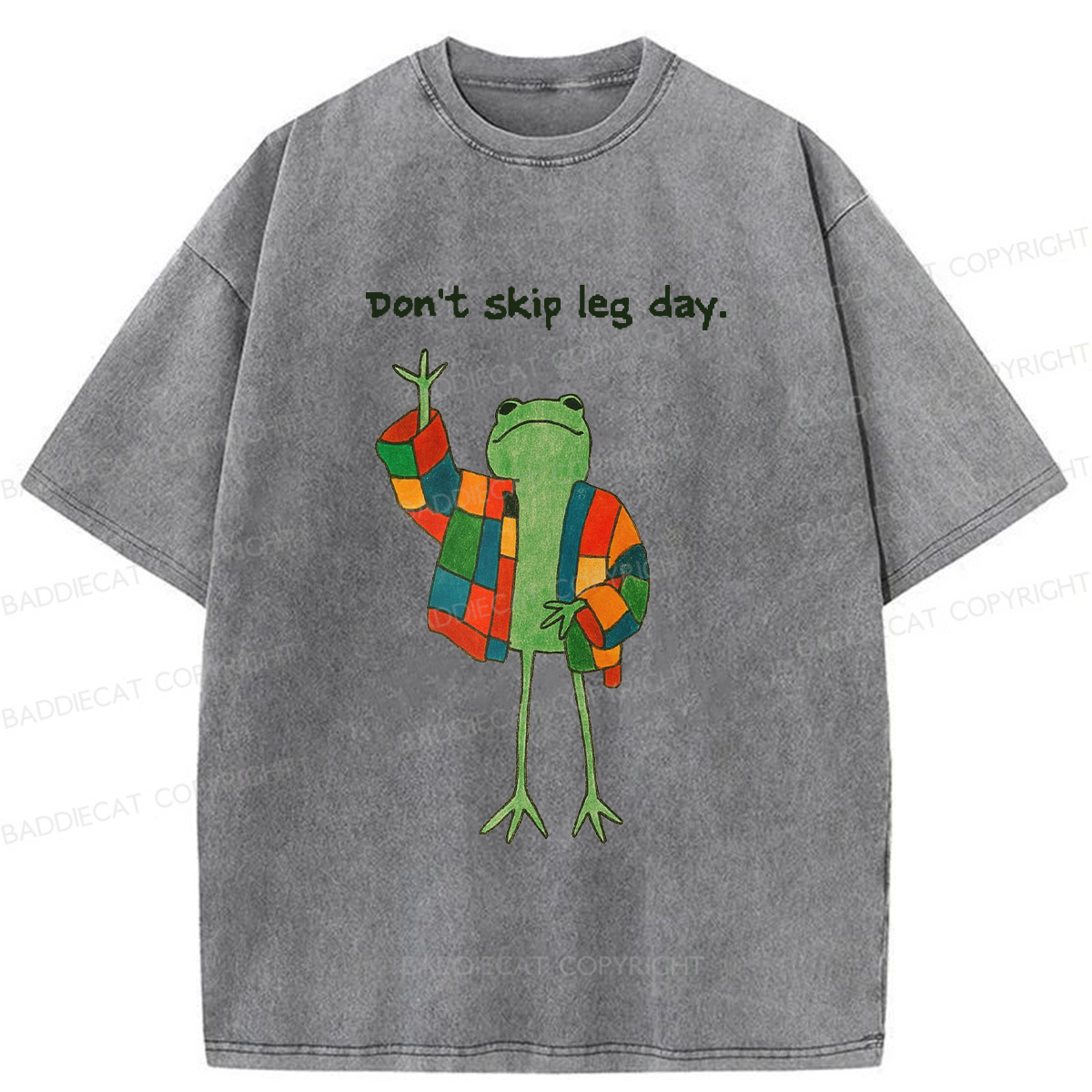 Baddiecat Model Frog Washed T-shirt