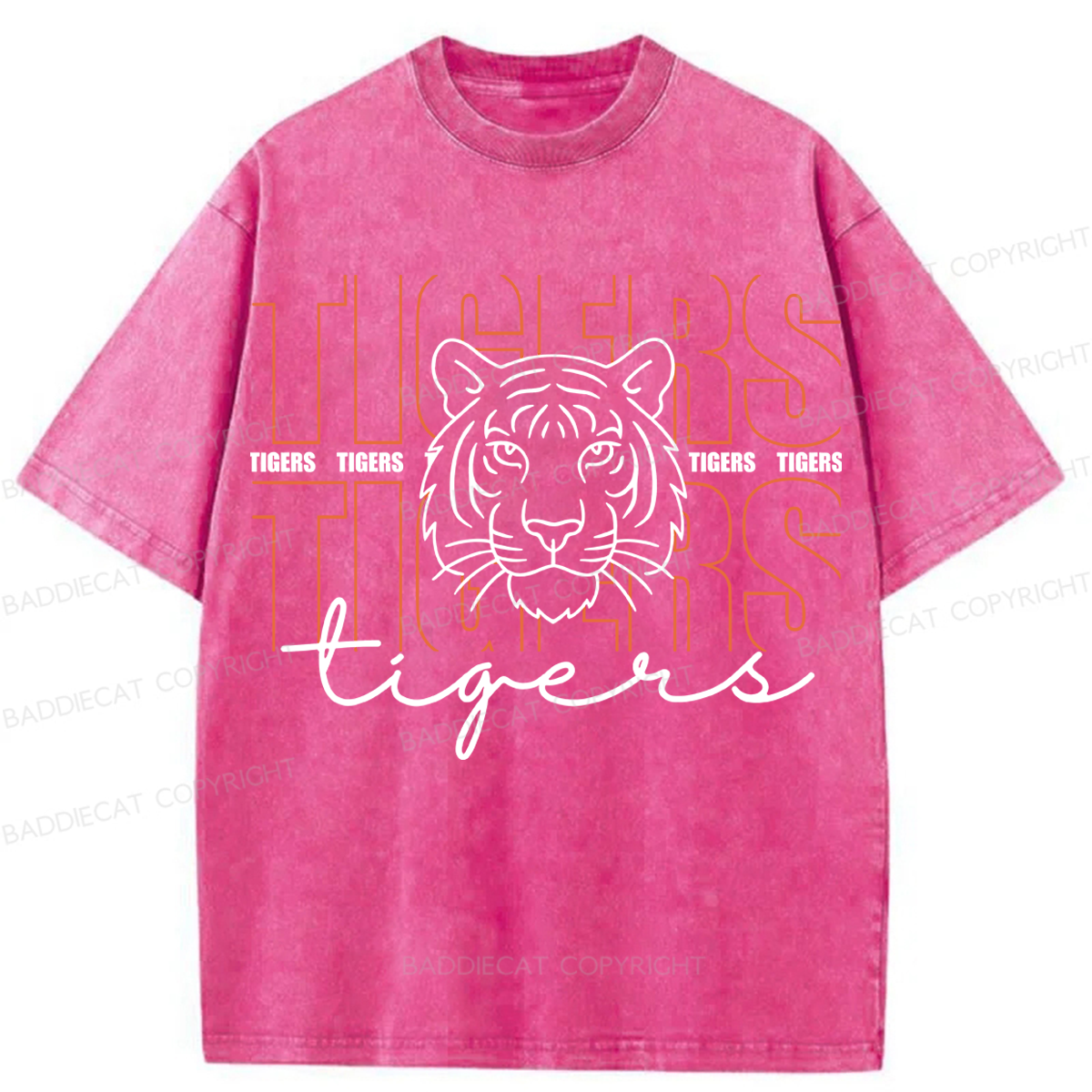 Baddiecat Tiger Washed T-shirt