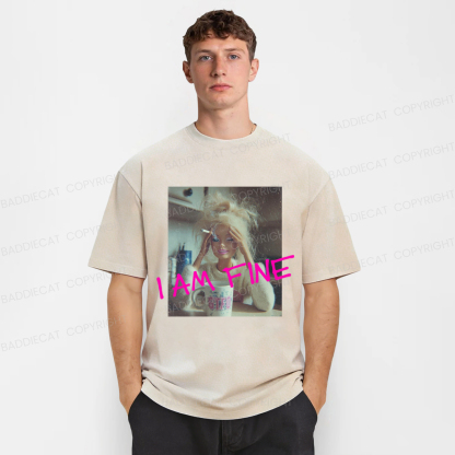 Baddiecat Fine Barbie Washed T-shirt