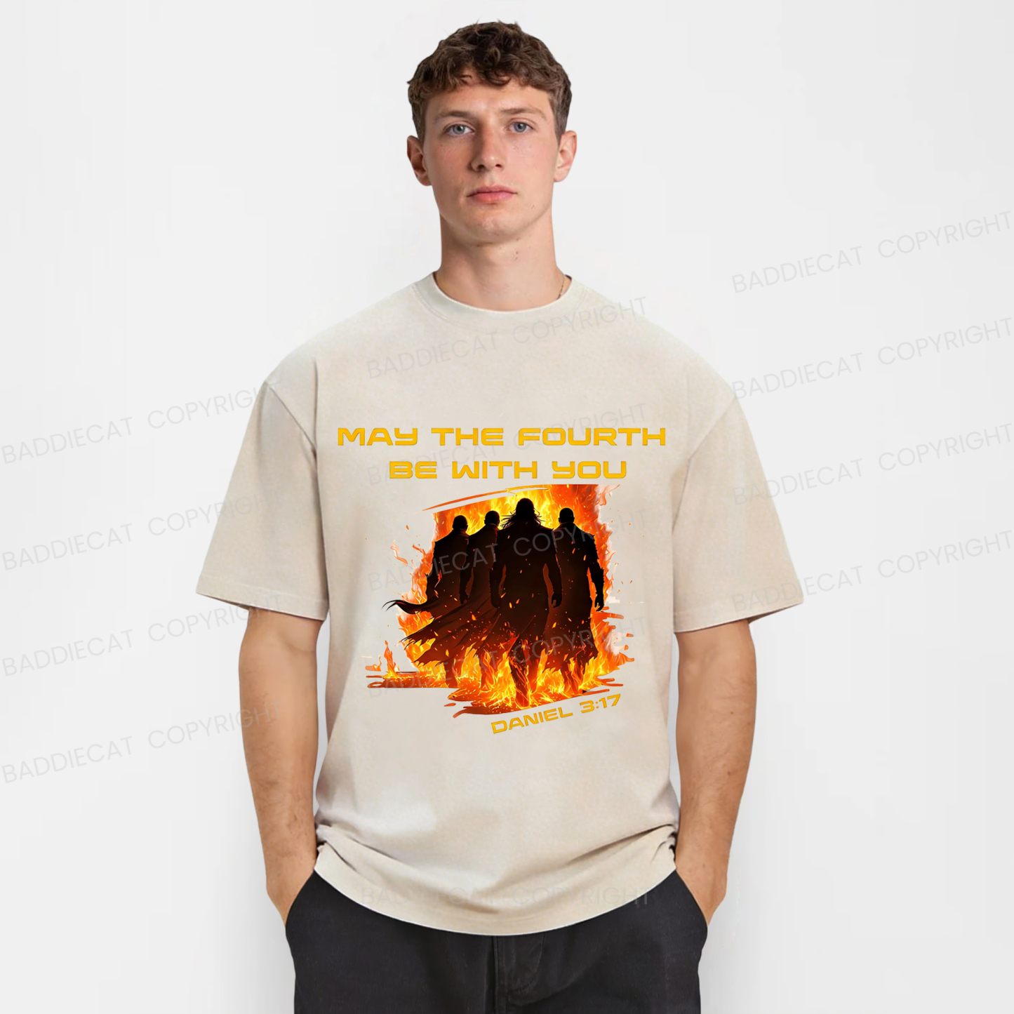 Baddiecat May The Force Be With You Washed T-shirt