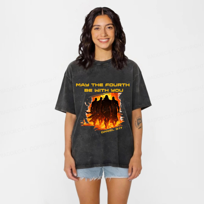 Baddiecat May The Force Be With You Washed T-shirt