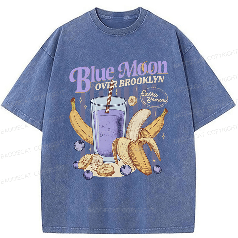 Baddiecat Blue Moon Washed T-shirt