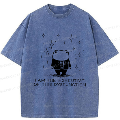 Baddiecat I Am The Executive Of This Dysfunction Washed T-shirt