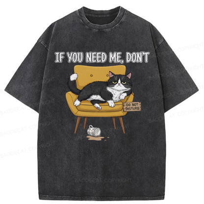 Baddiecat If You Need Me Washed T-shirt