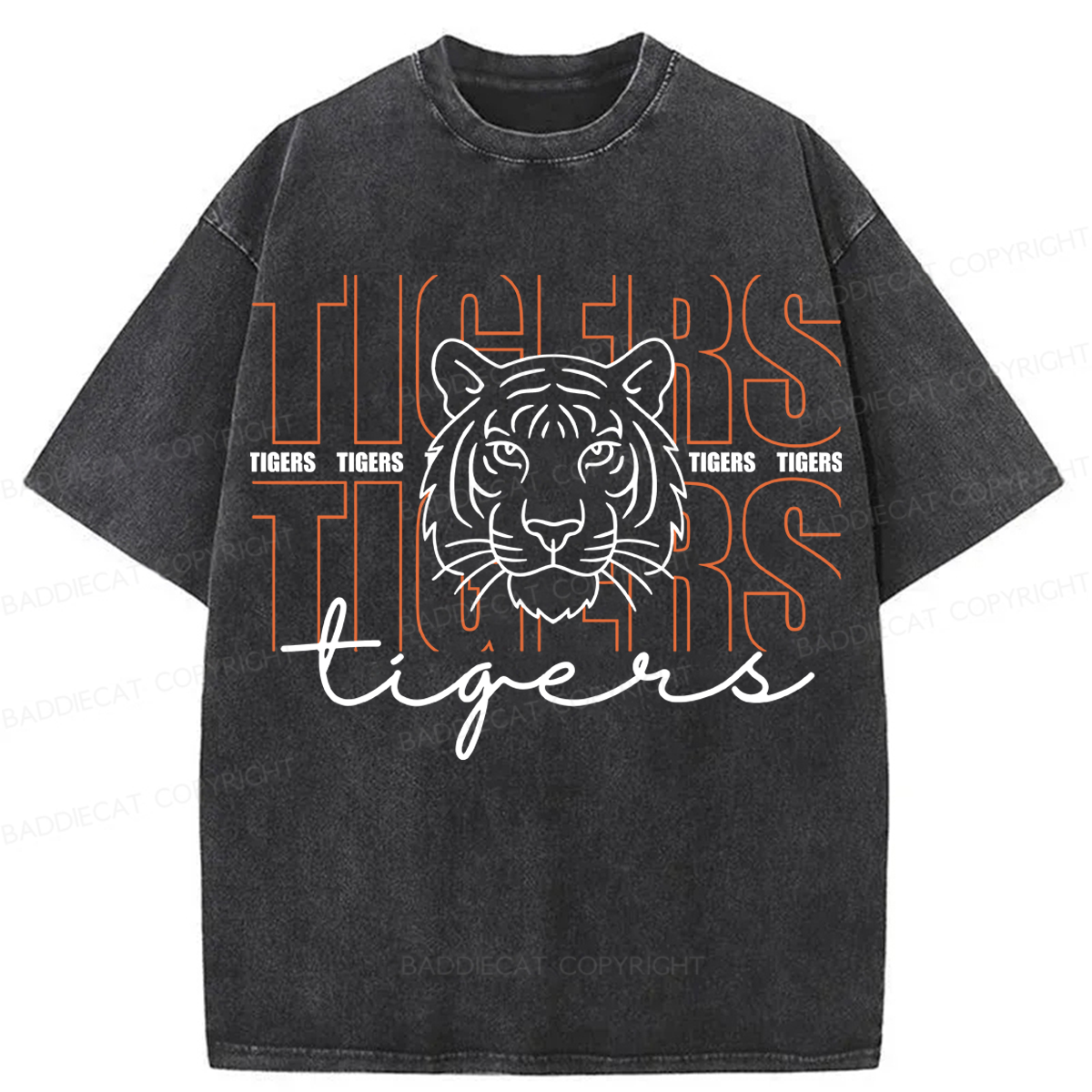 Baddiecat Tiger Washed T-shirt
